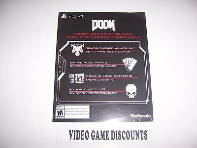 Doom DLC Add-on Code For PlayStation 4 PS4 • $5.99