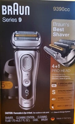 Braun Electric Razor Waterproof Shaver Series 9 9390cc WET/DRY Clean/Charge  • $463.73