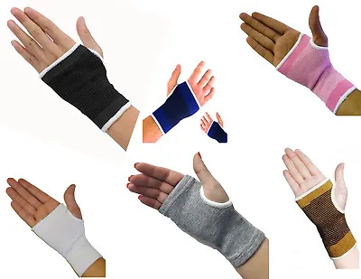 £3.35 • Buy 2x Wrist Hand Palm Support Sleeve Gym Compression Brace Glove Wrap Arthritis NHS