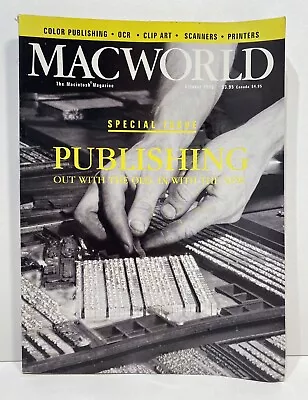 Macworld Magazine October 1990: Publishing Special Issue Scanners Printers • $7.99