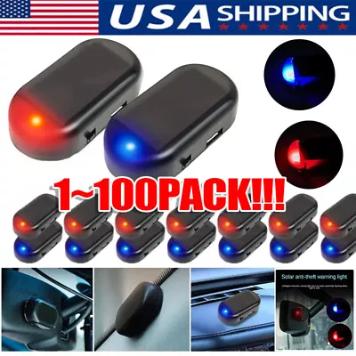 Car Alarm Warning Solar Flash LED Light Fake Security System Anti-theft Signa • $140.58