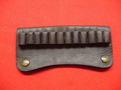 Vintage Leather Belt Cartridge Carrier- Black- 12 Rd..243 30-06 .270 Ect.-Nice • $19.95