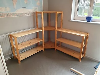 Ikea IVAR Shelving Set #2 Of 5 (Cost £147) 3 Section 9 Shelf Corner Unit • £59