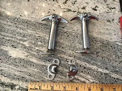 Vintage Stainless Tie Down Bracket Boat Cleat Lot Of 2 • $19.99