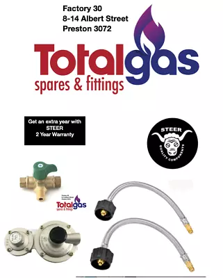 LPG DUAL MANUAL GAS REGULATOR KIT- DOUBLE BOTTLE - REG Caravan Home Use NEW LCC • $95