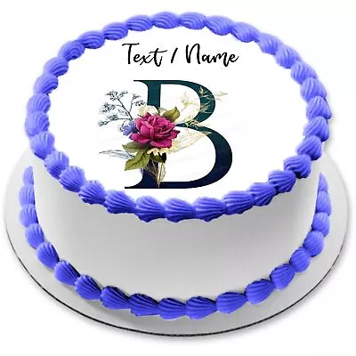Letter Monogram B Cake Topper Party Decoration Personalized Name Edible Initial • $8.99