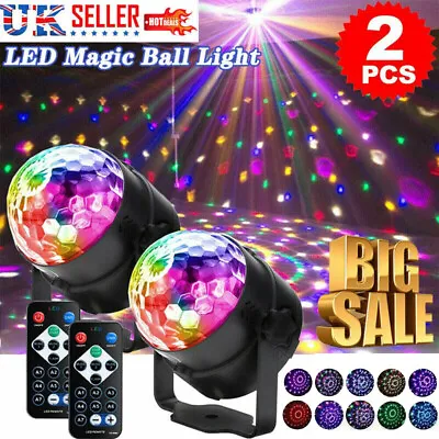 £19.99 • Buy 2PCS LED Disco Ball RGB Stage Light Club DJ Wedding Party Rotating Light Remote