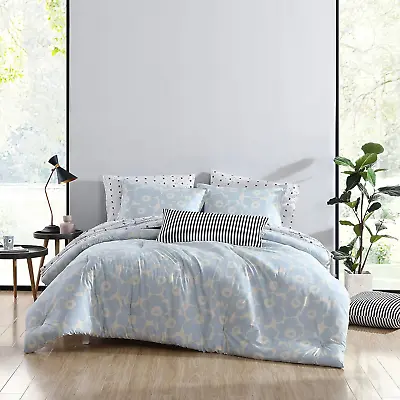 MARIMEKKO - Queen Duvet Cover Set Cotton Reversible Bedding With Button Closure • $162.38