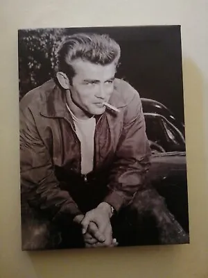 Celebrities Canvas Wall Art  - James Dean A3 Framed Canvas Print Ready To Hang • £15.59