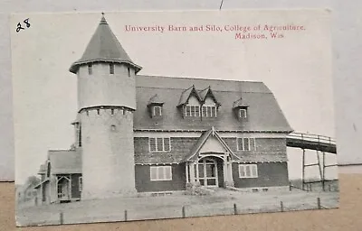 Vintage University Barn And Silo College Of Agriculture Madison WI Postcard • $5.73