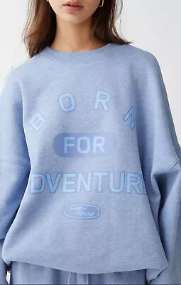 Land Rover X PacSun Light Blue Graphic Sweatshirt Oversized Long Sleeve • £24.13