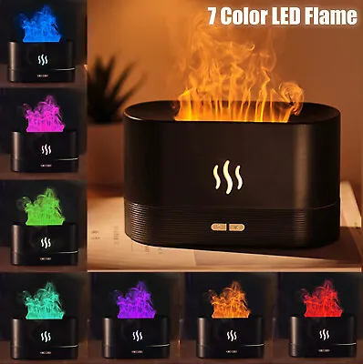 RGB Flame Humidifier Aroma Essential Oil Diffuser Ultrasonic Air Aromatherapy • $24.95
