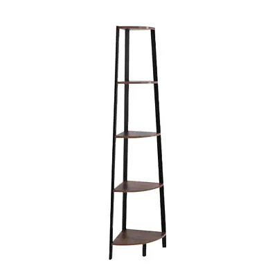 $94.99 • Buy Levede 5 Tier Corner Shelf Industrial Ladder Shelf Wooden Storage Display Rack
