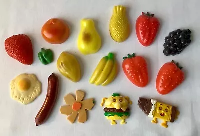  Vintage Refrigerator Magnets Fruit Vegtables Food Anthropomorphic Lot Of 16 • $15