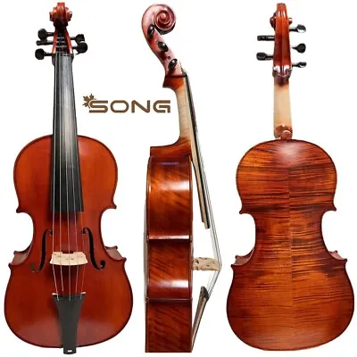 Flames 5 String Viola 18 Big ViolaHand Made Big Rich Deep Bass Sound #15786 • $809.10