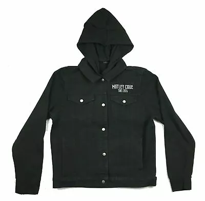 Motley Crue Denim  Hoodie Hooded Jacket New Authentic Final Tour Adult Xl • $129.99