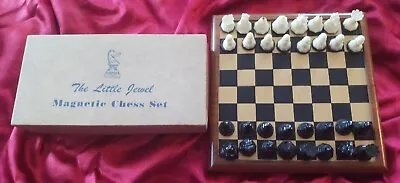 Vintage The Little Jewel Miniature Chess Set USA # 90010 Magnetic • $39.99