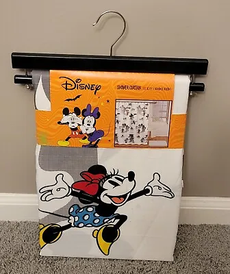 $36.99 • Buy Disney Mickey Vampire Minnie Mouse Witch Halloween Spooky Shower Curtain 72 X72 