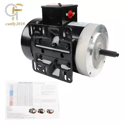 General Electric Motor 1/2HP 56C 1750RPM 1.88'' Shaft 1Phase TEFC 60HZ 115/230 V • $134.20