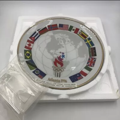 1996 Atlanta Olympics Parade Of Nations Decorative Collector Plate Original Box • $11.95