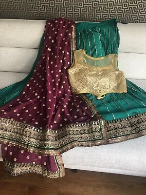 Navratri /Wedding Chaniya Choli Beautiful Work Fit Well For Size 10/12 H 5.3ft • £30