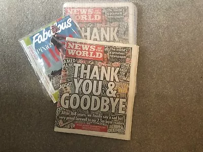 The Last Edition Of The News Of The World 10TH July 2011. -  Two Copies • £0.99