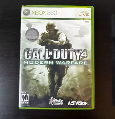 Call Of Duty 4: Modern Warfare Xbox 360 With Case And Manual CIB • $7