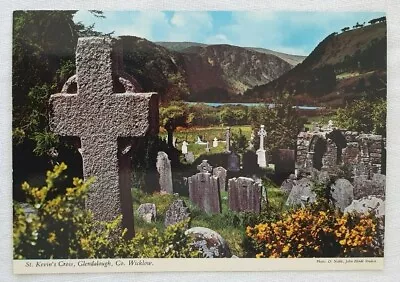 Vintage John Hinde Original Postcard St Kevin's Cross Glendalough Ireland • $1.50