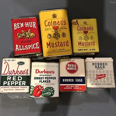Vintage Spice Tin Cans Lot • $16