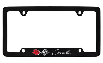 Chevrolet Chevy Corvette C2 Top Black Coated Metal License Plate Frame Holder • $43.95