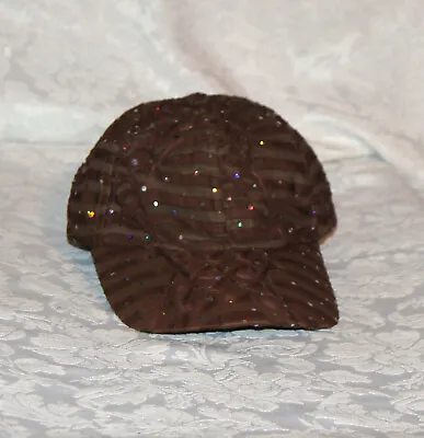 Ladies Sequin Brown Baseball Cap - New • $15