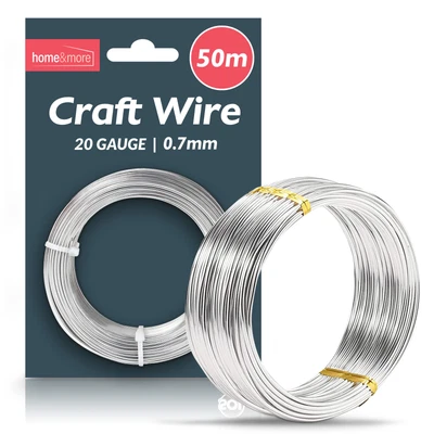 £3.99 • Buy 50M Craft Wire 0.7mm 20 Gauge Jewellery Modelling Bendy Silver Aluminium Florist