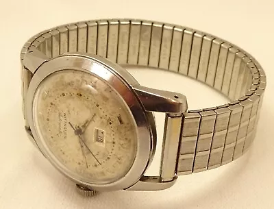 Vintage Mens Wittnauer Wristwatch 17J Auto Power Wind Indicatro Runs Serviced • $99.99