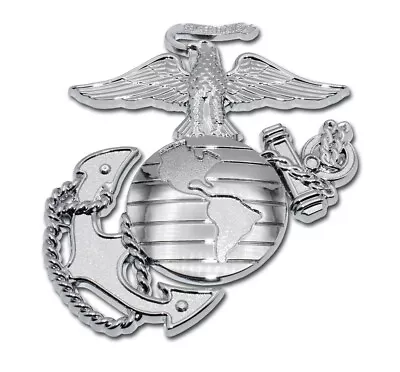 U.S. Marine Corps Premium EGA All Chrome 3.25” X 3” Auto Emblem • $25.95