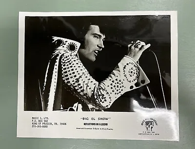 8x10 B&w Promo Photo “Big El Show” Elvis Presley Impersonator Merchantville NJ • $8.99