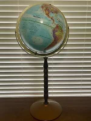 Vintage Replogle World Nation Series 12  Diameter Globe On Stand 32  Tall  • $85