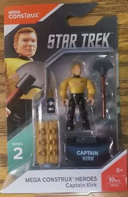 Star Trek Mega Construx Captain Kirk Figure Series 2 NIP • $3.99