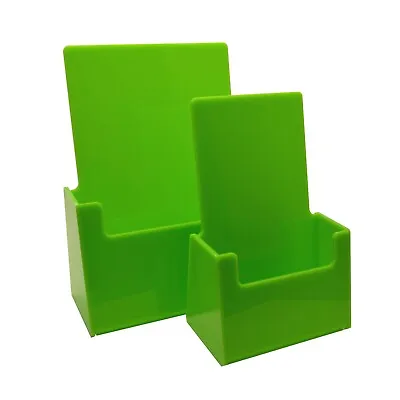 Leaflet Menu Holder Green Counter Dispenser Business Card Holder A6 A5 A4 DL • £13.02