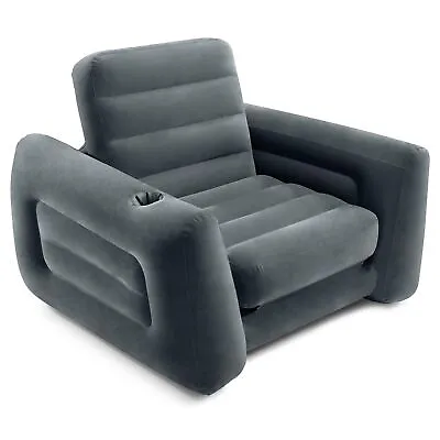 Intex 66551EP Inflatable Pull-Out Sofa Chair Sleeper That Works As A Air Bed ... • £66.99