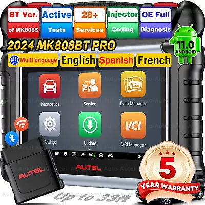 2024 Autel MaxiCOM MK808BT Pro Car Diagnostic Tool Auto OBD2 Scanner Code Reader • $529