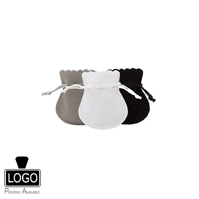Deluxe Velvet Bell Pouch With Drawstring Anti Tarnish Fabric Drawstring Pouches • £2.43