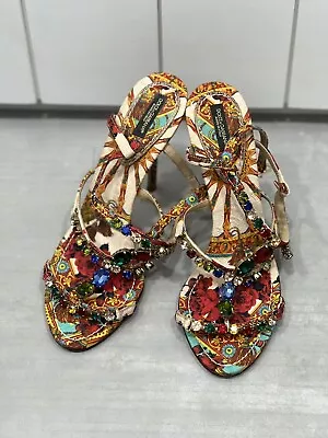 Dolce & Gabbana Crystal Embellished Sandal Size 39.5 • $295