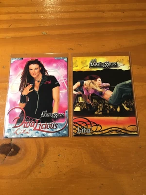 $8.95 • Buy 2003 Fleer Aggression WWE Lita Divalicious #81 + #22 Base Card Lot