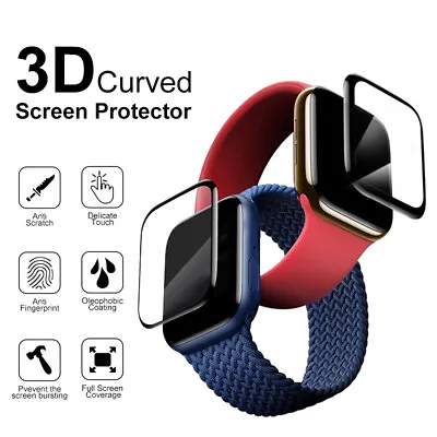 $5.99 • Buy 3D Curved Tempered Glass Screen Protector For Apple Watch Series 8 7 6 5 4 3 2