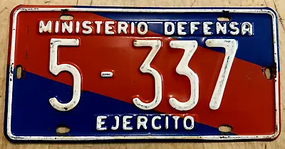 Very Rare Venezuela Ministerio Defensa Military License Plate   5 337   Ejercito • $139.99