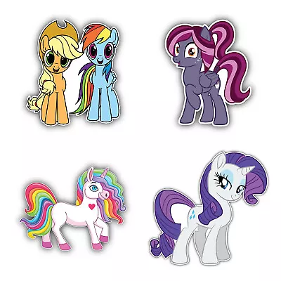 My Little Pony Cartoon Set Of 4 Vinyl Sticker Decal - 5'' Longer Side ID:5 • $12.49