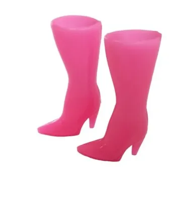 Barbie Sindy Doll 1:6 Scale Knee High Boots Stiletto Shoes Accessories Hot Pink • £2.95