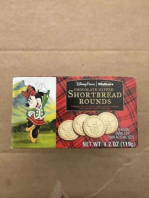 🌟 Disney Parks Walkers Mickey Chocolate Dipped Shortbread Rounds 119g Box New • £19.99