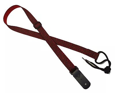  Legacystraps 1  Mandolin Strap Ukulele Strap *CLOSEOUT* Red Basket Weave • $8.95