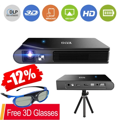 £241.20 • Buy WiFi DLP 3D Pico Projector 1080p Home Cinema Movie Night Wireless Trip Worldcup